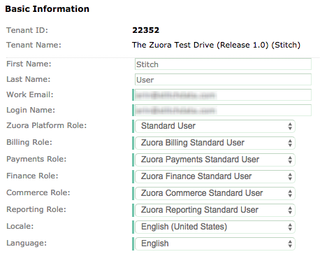 Zuora user permissions